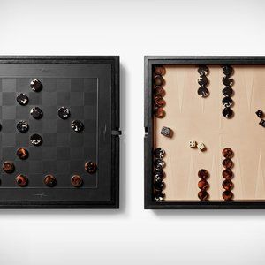 SHINOLA Checkers and Backgammon Set - VERY RARE - BRAND NEW IN BOX